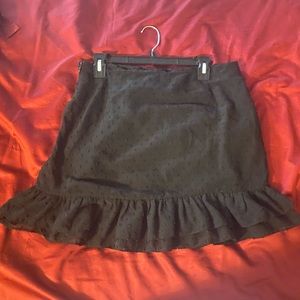 Shein black Polka dot skirt size L frilled